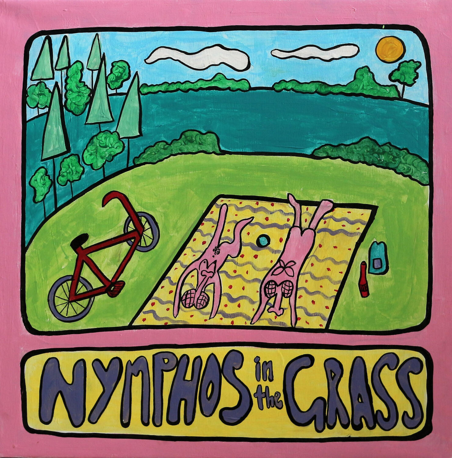 "Nymphos in the grass" 2020 Acrylic on canvas